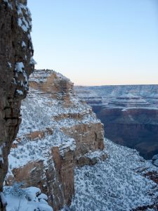 Sunrise over the Grand Canyon in winter