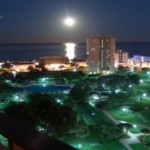 Spanish coast by moonlight